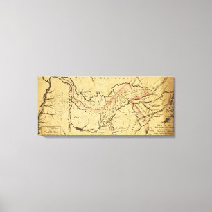 Tennessee GovernmentPanoramic MapTennessee Canvastryck