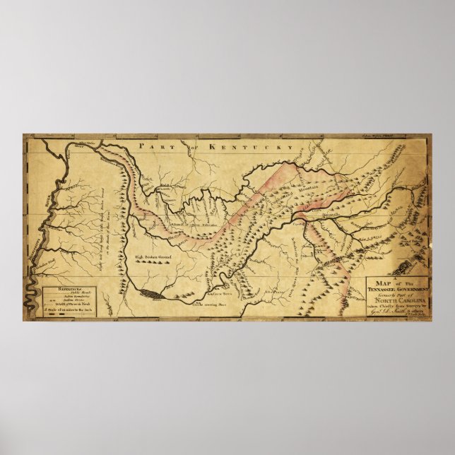 Tennessee GovernmentPanoramic MapTennessee Poster (Framsidan)