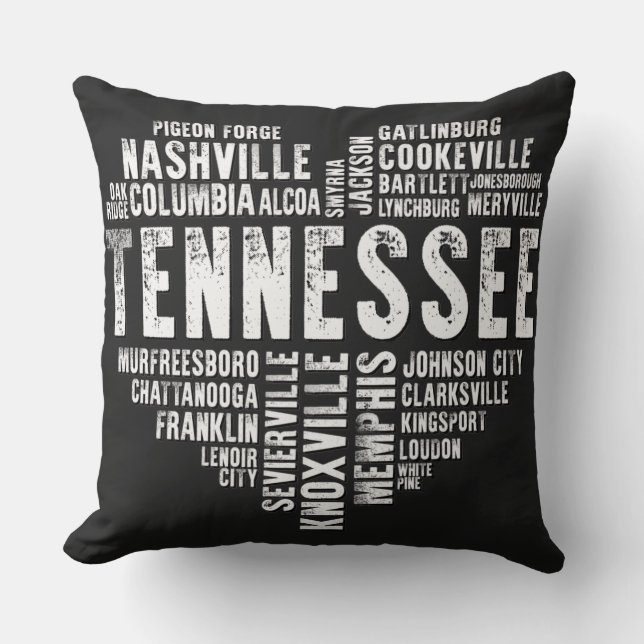 Tennessee Heart Kärlek Knoxville Nashville Memphis Kudde (Framsida)