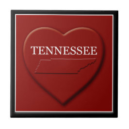Tennessee Heart Karta Home Decor Tile Kakelplatta