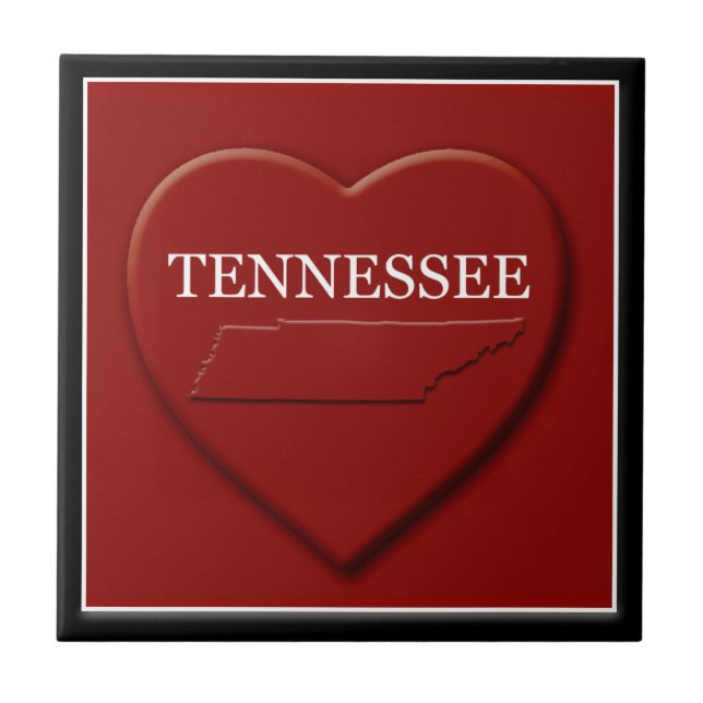 Tennessee Heart Karta Home Decor Tile Kakelplatta (Framsidan)