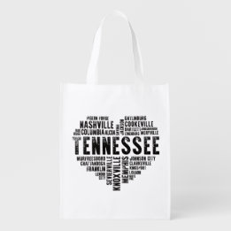 Tennessee Heart Nashville Memphis Alcoa Återanvändbar Påse