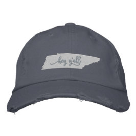 Tennessee Hej Y'all Hat - Blue Broderad Keps