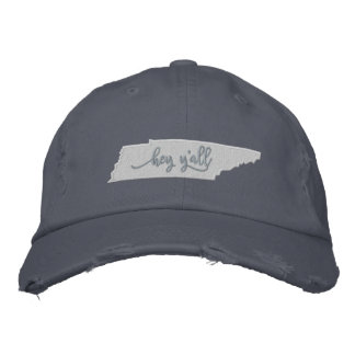 Tennessee Hej Y'all Hat - Blue Broderad Keps