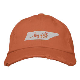 Tennessee Hej Y'all Hat - Orange Broderad Keps