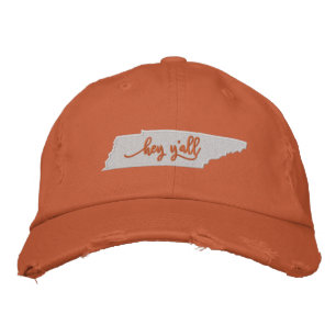 Tennessee Hej Y'all Hat - Orange Broderad Keps