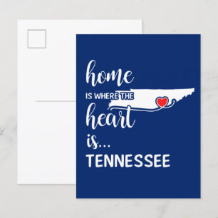 Tennessee hem är där hjärtat finns vykort