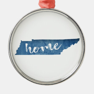 Tennessee Hem Trästruktur Julgransprydnad Metall
