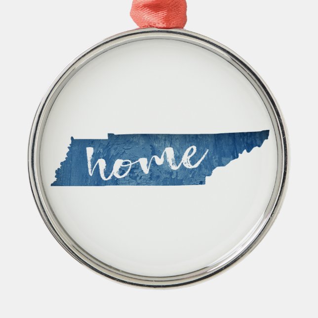 Tennessee Hem Trästruktur Julgransprydnad Metall (Framsidan)