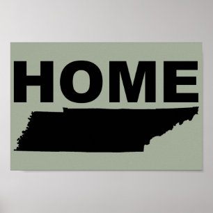 Tennessee Hemmet Borta Från Stat Poster Skylt