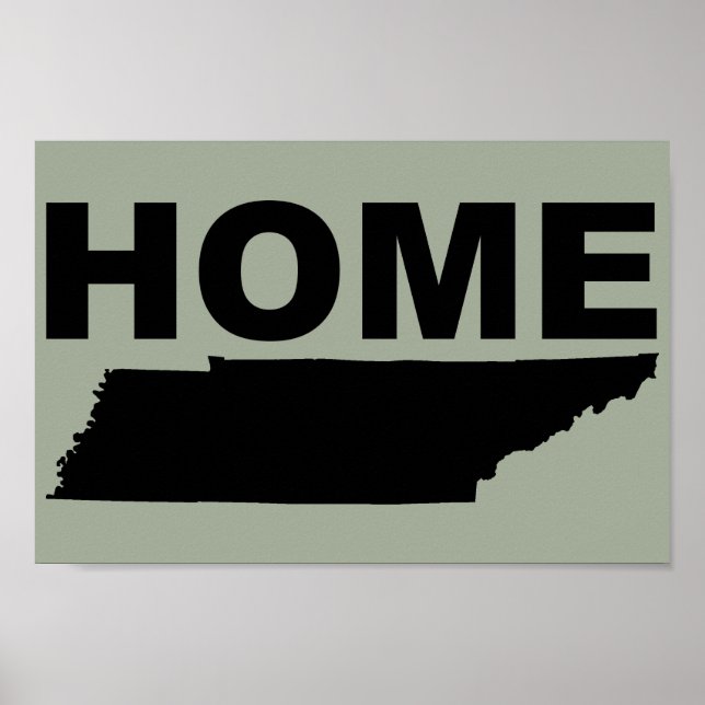 Tennessee Hemmet Borta Från Stat Poster Skylt (Framsidan)