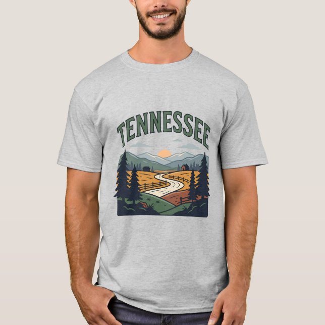 Tennessee Heritage Landskap T Shirt (Framsida)