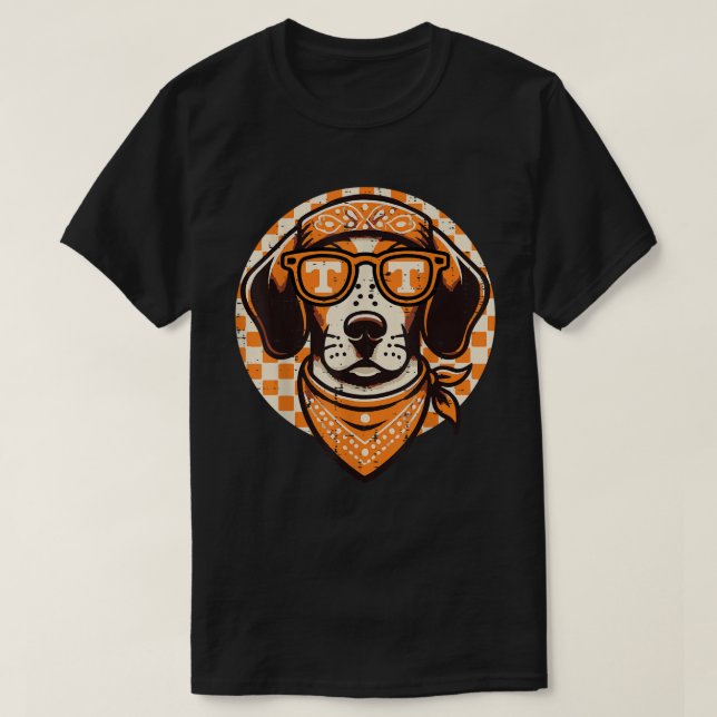 Tennessee Hund Retro Connhound Design T Shirt (Design framsida)