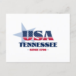 Tennessee in Red, White and Blue Postcard Vykort