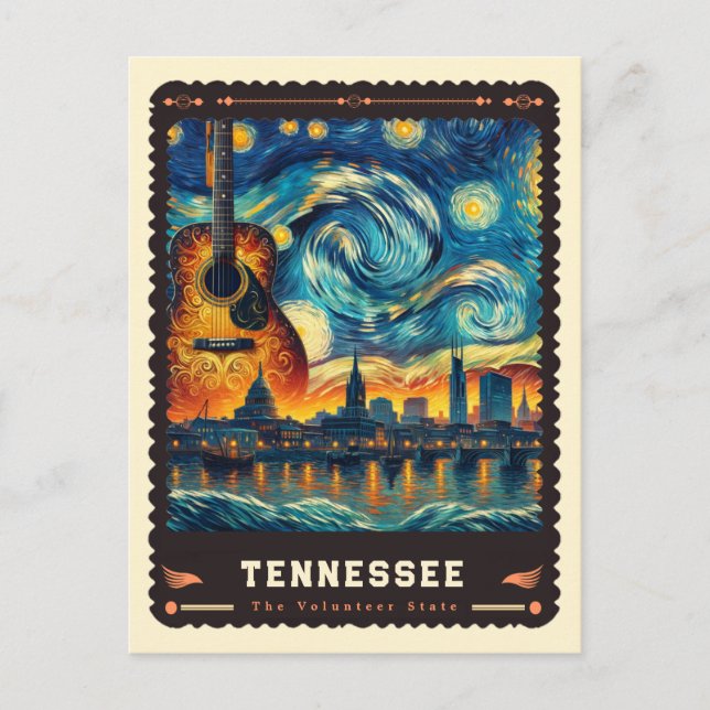 Tennessee | Inspirerad av Vincent Van Gogh Vykort (Framsida)