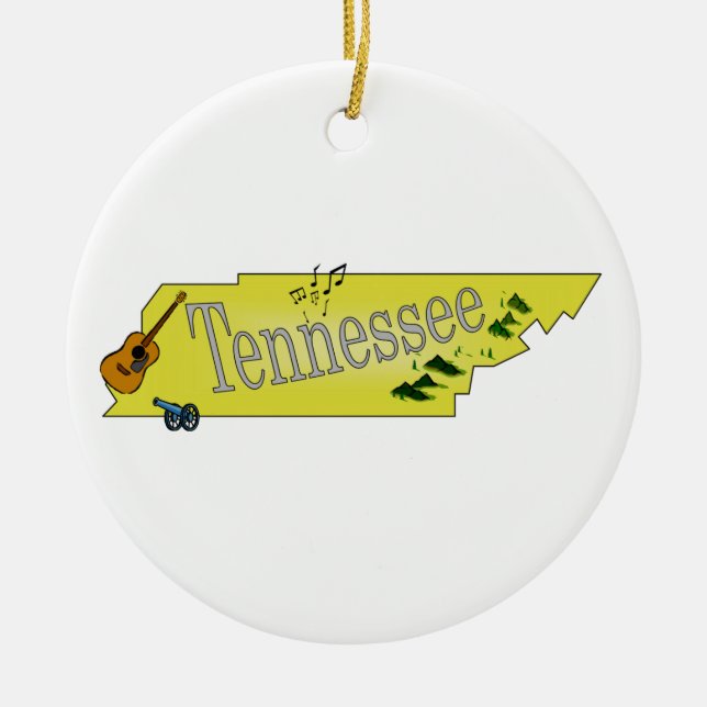 Tennessee julgranprydnad julgransprydnad keramik (Framsidan)