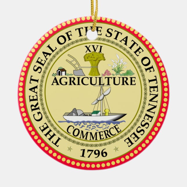 Tennessee* julprydnad julgransprydnad keramik (Framsidan)