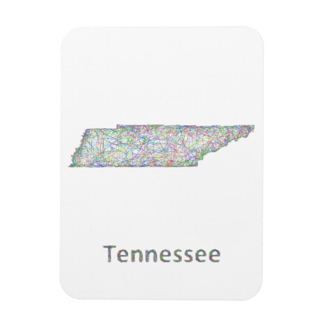Tennessee karta magnet (Vertikal)