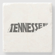 Tennessee Karta Shaped State Namn Black Ord Art