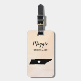 Tennessee kartbagageetikett, bröllopsfest välkomme bagagebricka