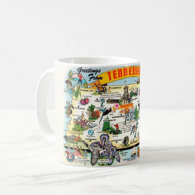 Tennessee kartmugg kaffemugg (Framsida vänster)