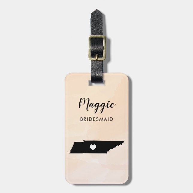 Tennessee kartonghängare, välkomstpresent till brö bagagebricka (Vertikal Framsida)