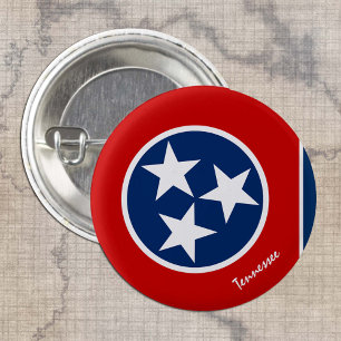 Tennessee-knapp, patriotisk Tennessee Flagga mode Knapp