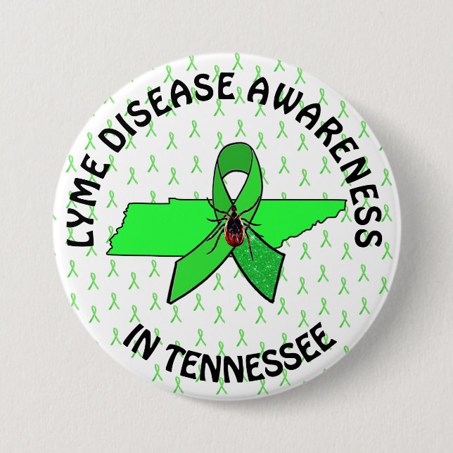 Tennessee-knappar för medvetenhet om borrelia knapp (Framsida)