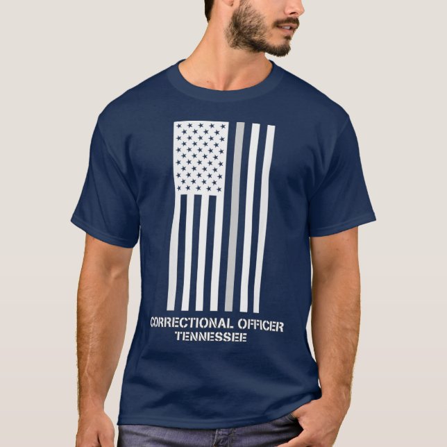 Tennessee-korrektionsförrättare Thin Grått Line T Shirt (Framsida)