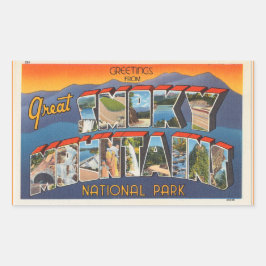 Tennessee, Lakan av 4 Smoky Mtn. Nat. Pk. klisterm Rektangulärt Klistermärke