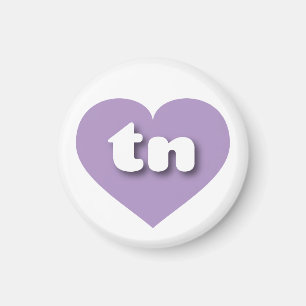 Tennessee lavender hjärta - I kärlek tn Magnet