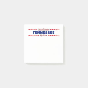 TENNESSEE - Mitt hem - Förenade Stater.Hjärtan Post-it Block