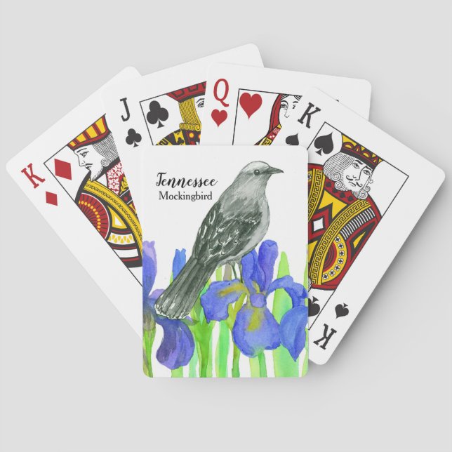 Tennessee Mockingbird Iris Flower Casinokort (Baksidan)