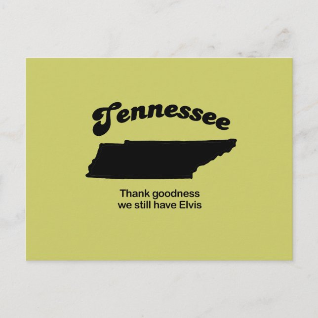 Tennessee Motto - Tack gode gudar Vykort (Framsida)
