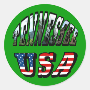Tennessee och Bild Runt Klistermärke