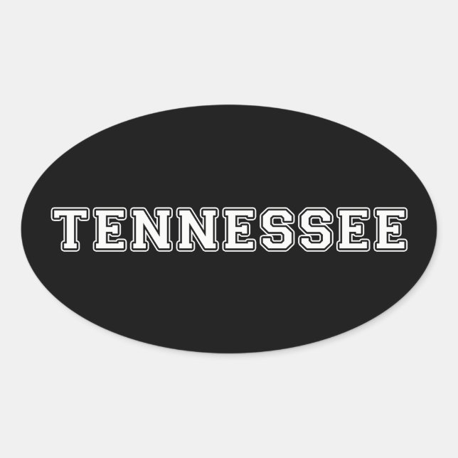 Tennessee Ovalt Klistermärke (Framsida)