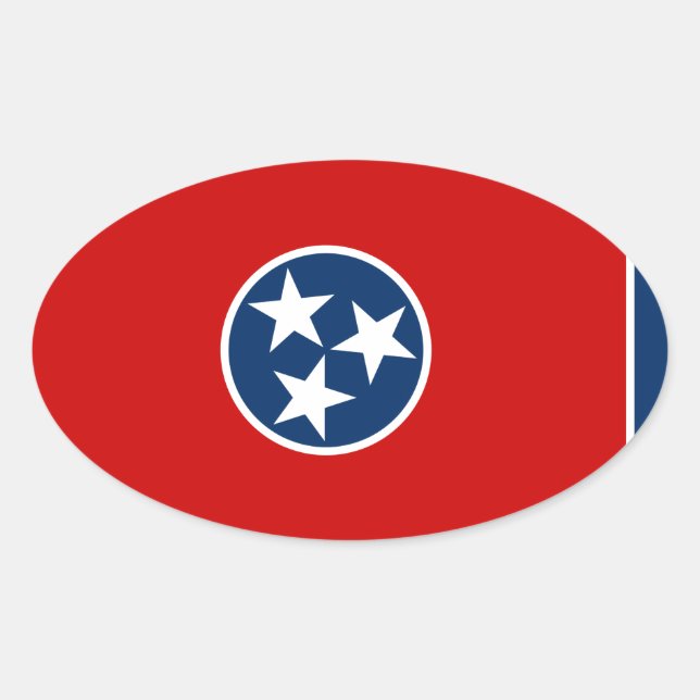Tennessee Ovalt Klistermärke (Framsida)