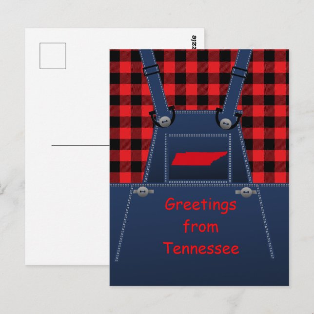 Tennessee Overalls Buffalo Play Vykort (Fram/baksida)