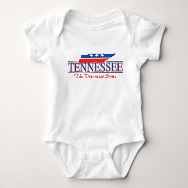 Tennessee patriotisk begynna T-tröja Tee (Framsida)