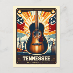 Tennessee Patriotisk Vintage Vykort