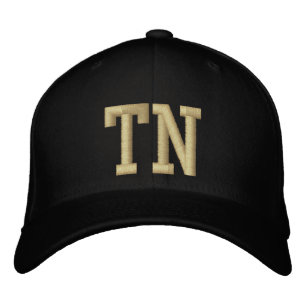 Tennessee-postnummer Baseball Cap (Svart/Guld) Broderad Keps