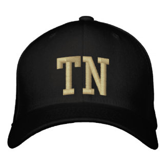 Tennessee-postnummer Baseball Cap (Svart/Guld) Broderad Keps