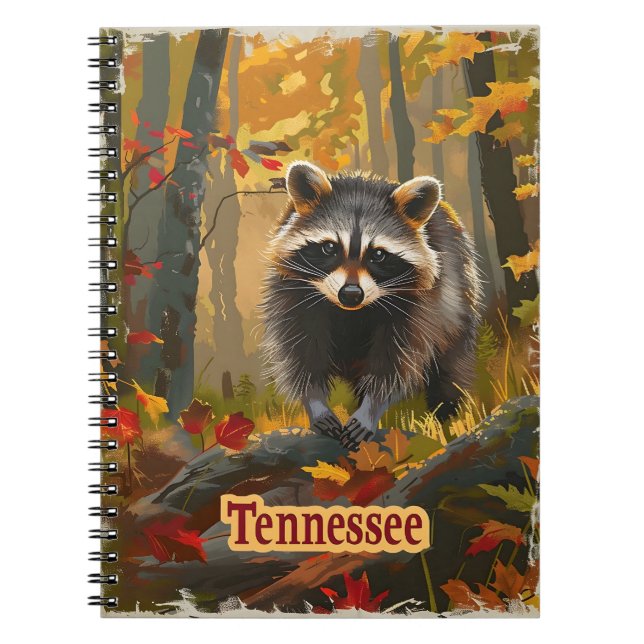 Tennessee Raccoon Anteckningsbok (Framsidan)