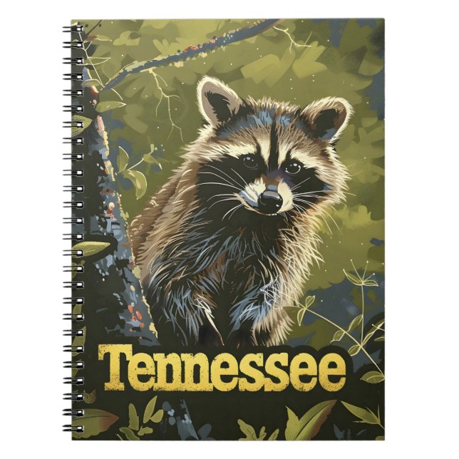 Tennessee Raccoon Anteckningsbok (Framsidan)