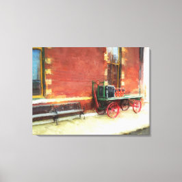 Tennessee Railroad Station Vintage Luggage Cart Canvastryck