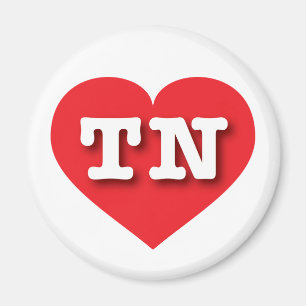 Tennessee Red Heart - I kärlek TN Magnet