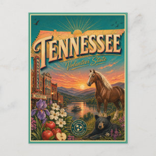 Tennessee Retro Resa Souvenir vykort