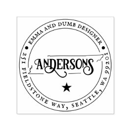 Tennessee Returadress Frimärke Self-Inking Självfärgande Stämpel