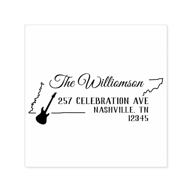 Tennessee Returadress Frimärke Self-Inking Självfärgande Stämpel (Design)