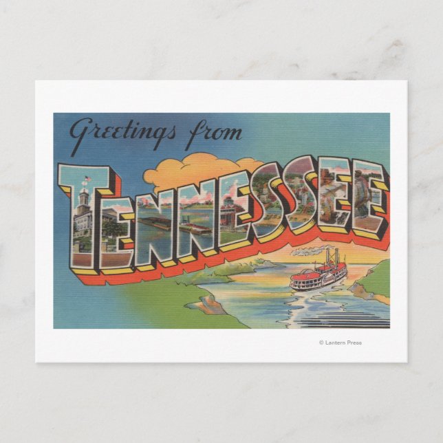 Tennessee (Riverboat Scene) Vykort (Framsida)